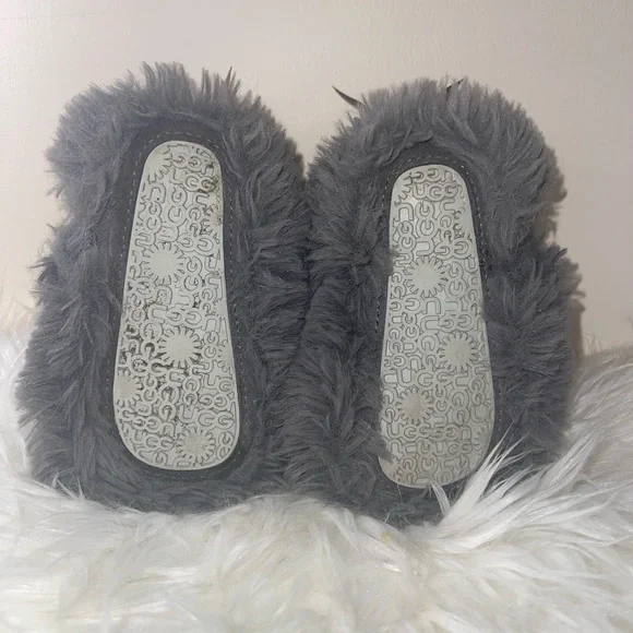 Fuzzy Faux Fur Bow Tie UGG Boots - Picture 2 of 5